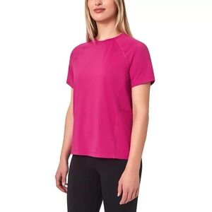 Mondetta Women's Short Sleeve‎ Fitted Active Seamless T-Shirt Pink Medium